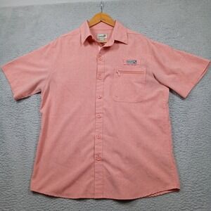 Hook & Tackle Fishing Shirt‎ Mens Large Salmon Technical Sun Protection